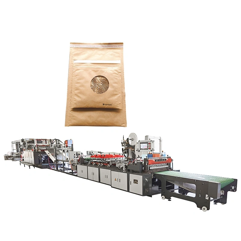 Lingkungan Brown Mesh Paper Express Bag Machine